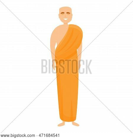 Indian Priest Icon. Cartoon Of Indian Priest Icon For Web Design Isolated On White Background