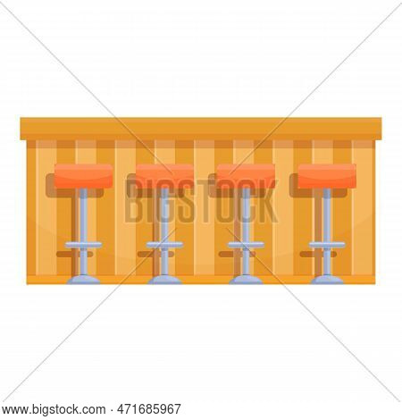 Cafetaria Bar Counter Icon. Cartoon Of Cafetaria Bar Counter Icon For Web Design Isolated On White B
