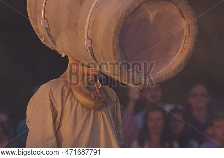 Saint Petersburg,russia - August 4,2018: Viii International Festival Of Street Theatres 'elagin Park