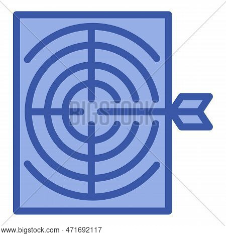 Archer Paper Target Icon. Outline Archer Paper Target Icon For Web Design Isolated On White Backgrou