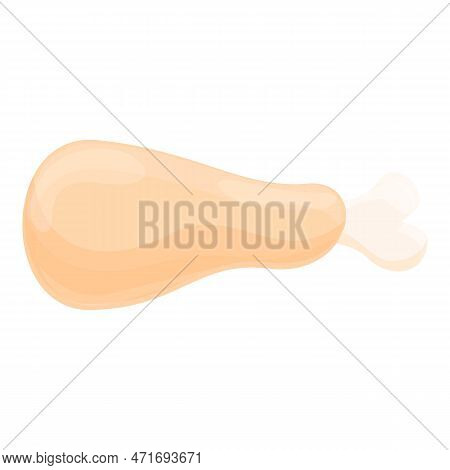 Nutrient Chiken Leg Icon. Cartoon Of Nutrient Chiken Leg Icon For Web Design Isolated On White Backg