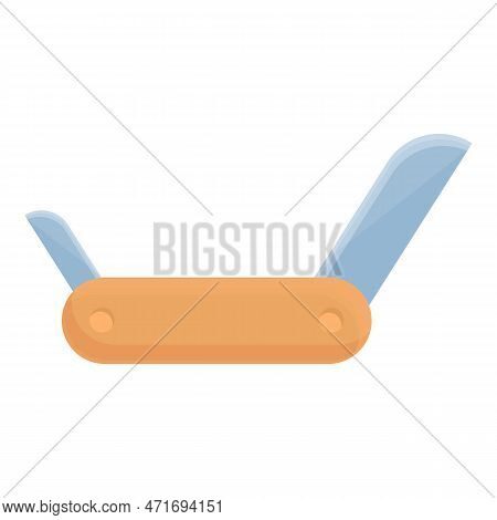 Hiking Multitool Knife Icon. Cartoon Of Hiking Multitool Knife Icon For Web Design Isolated On White