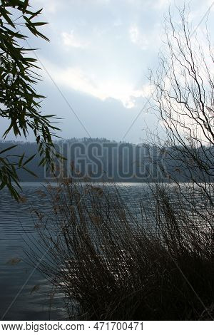 Italy, Trentino Alto Adige: Glimpse Of Levico Lake.