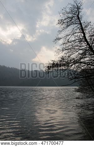 Italy, Trentino Alto Adige: Glimpse Of Levico Lake.