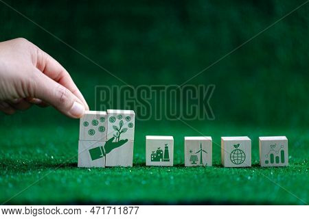 Net Zero Greenhouse Gas Emissions Reduction With Carbon Credit Concept. Reduce Carbon Dioxide E.g. R