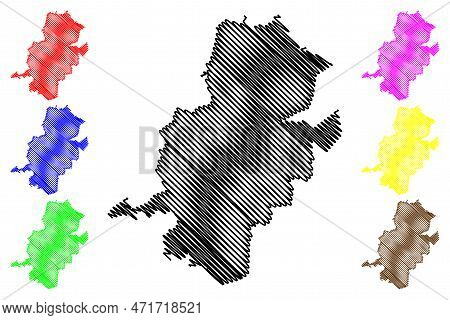 Urique Municipality (free And Sovereign State Of Chihuahua, Mexico, United Mexican States) Map Vecto