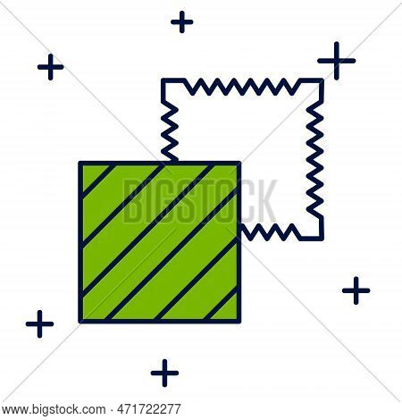 Filled Outline Textile Fabric Roll Icon Isolated On White Background. Roll, Mat, Rug, Cloth, Carpet 