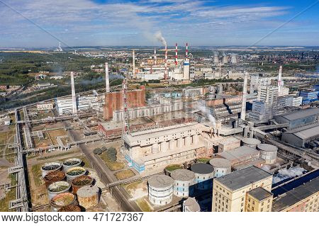 Sterlitamak, Republic Of Bashkortostan, Russia - 08.14.2022: Chemical Production: Jsc Bashkir Soda C
