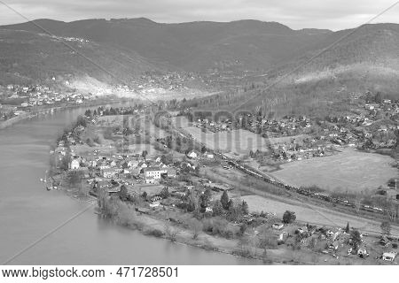 Dubicky, Czechia - February 21, 2023: Spring Valley Of Labe From Doerell's Viewpoint