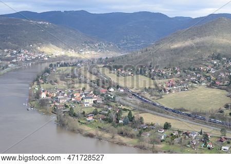 Dubicky, Czechia - February 21, 2023: Spring Valley Of Labe From Doerell's Viewpoint