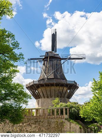Windmill In Sanssouci Park In Potsdam, Germany