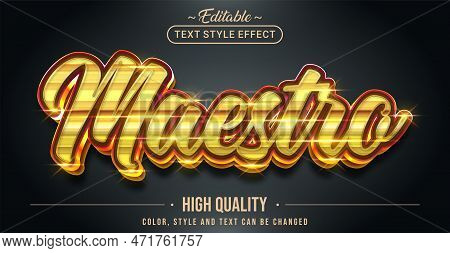 Editable Text Style Effect - Maestro Text Style Theme.