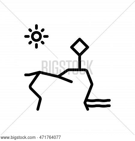 Black Line Icon For Ends Ending Termination Conclusion Finish Cessation Stopping