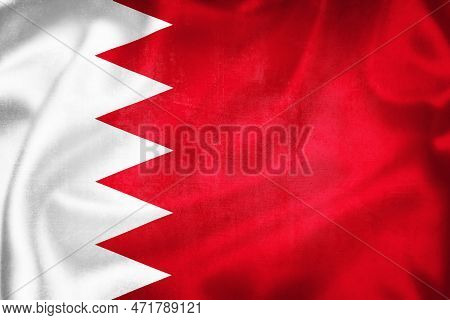 Grunge 3d Illustration Of Bahrein Flag, Concept Of Bahrein