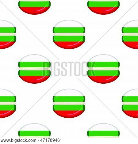 Pattern Cookie With Flag Country Bulgaria In Tasty Biscuit