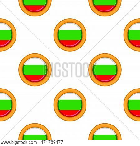 Pattern Cookie With Flag Country Bulgaria In Tasty Biscuit