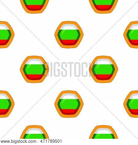 Pattern Cookie With Flag Country Bulgaria In Tasty Biscuit