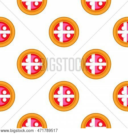 Pattern Cookie With Flag Country Denmark In Tasty Biscuit