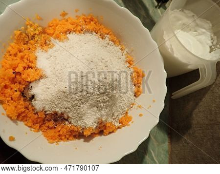 Homemade Cooking Of A Carrot Cake