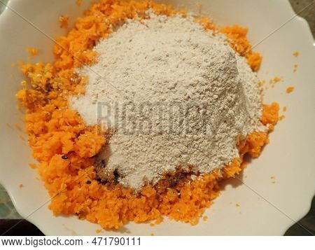 Homemade Cooking Of A Carrot Cake