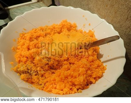 Homemade Cooking Of A Carrot Cake