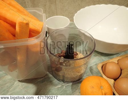 Homemade Cooking Of A Carrot Cake