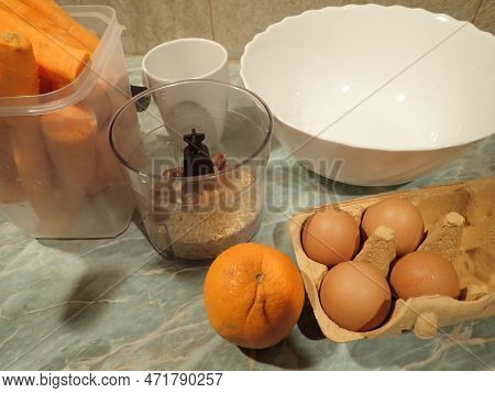 Homemade Cooking Of A Carrot Cake