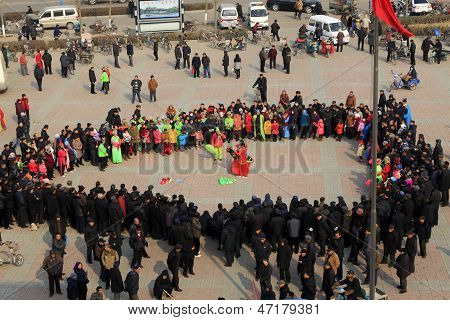 Audiences Around Watching Yangko Dance Performance