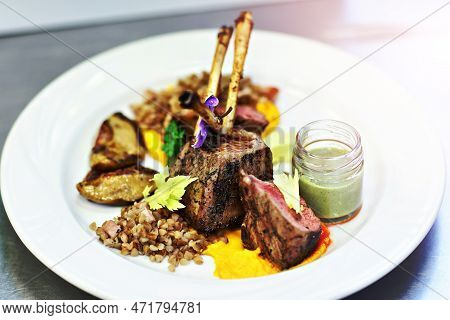 Picture Showing Lamb Dish Served In Fency Hotel Restaurant
