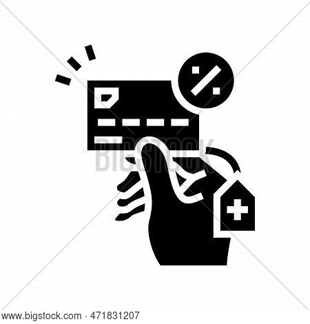 Overdraft Payment Glyph Icon Vector. Overdraft Payment Sign. Isolated Symbol Illustration