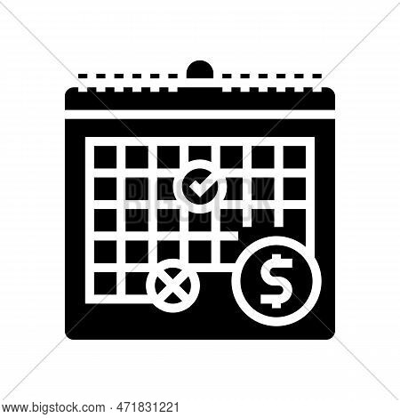 Early Repayment Glyph Icon Vector. Early Repayment Sign. Isolated Symbol Illustration