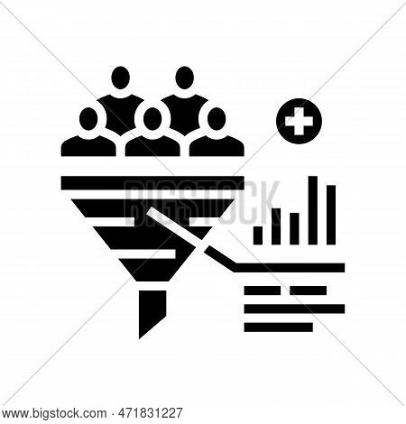 Increase Mqls Glyph Icon Vector. Increase Mqls Sign. Isolated Symbol Illustration