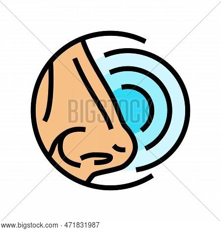 Sense Smell Color Icon Vector. Sense Smell Sign. Isolated Symbol Illustration