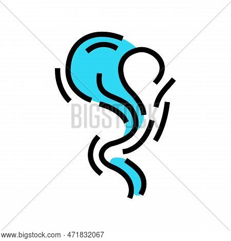 Fume Smell Color Icon Vector. Fume Smell Sign. Isolated Symbol Illustration