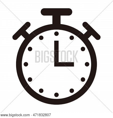 Simple Timer Icon. Flat Design Vector. Editable Vector.