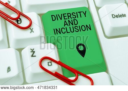 Conceptual Caption Diversity And Inclusion. Business Idea Range Human Difference Includes Race Ethni