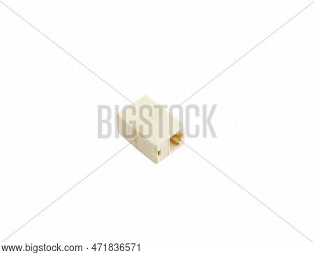 Rj11 Plug Extender For Telephone Line Isolated On White Background