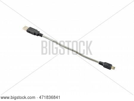 Usb To Micro Usb Convertor Or Adopter On White Background