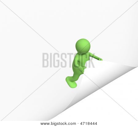 Pupazzo 3D, ribaltando la pagina