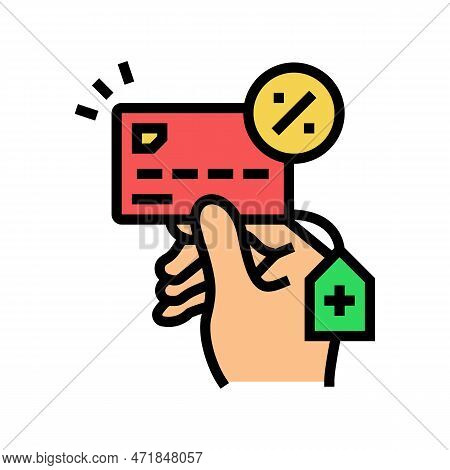 Overdraft Payment Color Icon Vector. Overdraft Payment Sign. Isolated Symbol Illustration