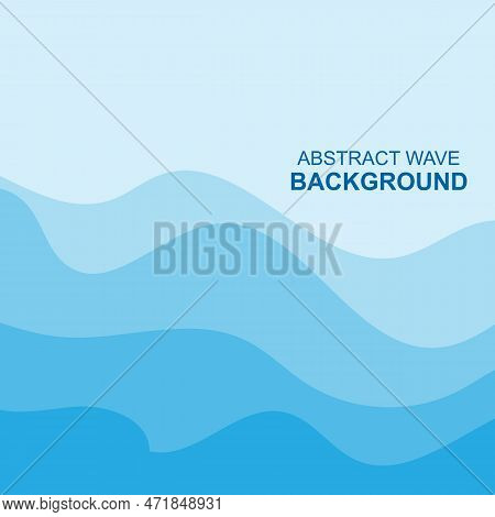 Ocean Waves Background Logo Design, Vector Art Icons, In Pastel Colors