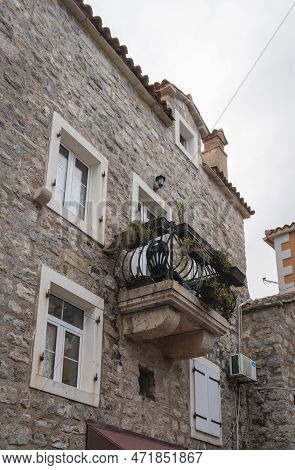 Ancient Architecture In The Old Town Of Budva, Montenegro