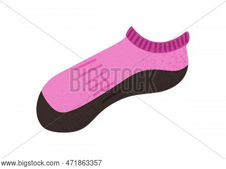 Violet Stylish Sock. Element Of Warm Clothing For Winter Season And Cold Weather. Fashion, Trend And
