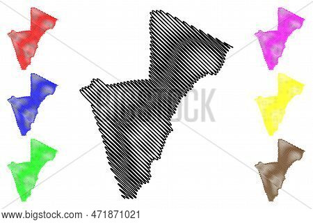Barra Municipality (bahia State, Municipalities Of Brazil, Federative Republic Of Brazil) Map Vector