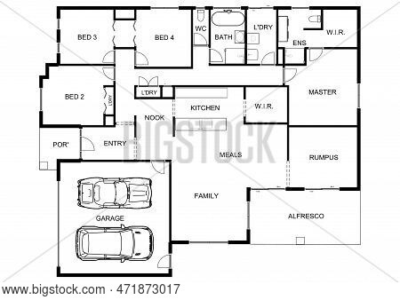 Floor Plans House 2 Image & Photo (Free Trial) | Bigstock