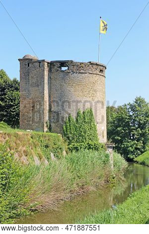Old City Walls And Moat Of Bergues, France