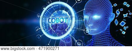Industrial Automation Technology Concept. Collaborative Robot, Cobot. 3d Illustration