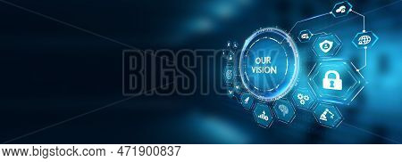 Business, Technology, Internet And Network Concept. Virtual Screen Of The Future And Sees The Inscri