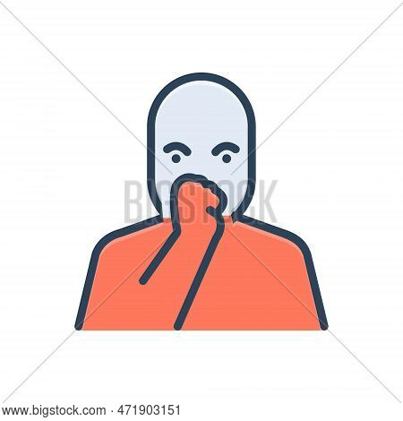 Color Illustration Icon For Sucking Sneeze Finger Inexperienced Unexperienced Inexpert Callow