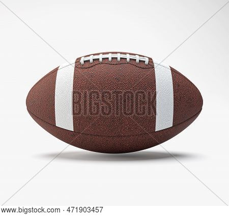 A Generic Unbranded American Football Ball On An Isolated Studio Background - 3d Render